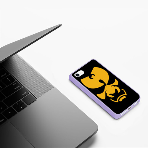 Чехол для iPhone 5/5S матовый Wu-Tang Clan samurai, цвет светло-сиреневый - фото 5