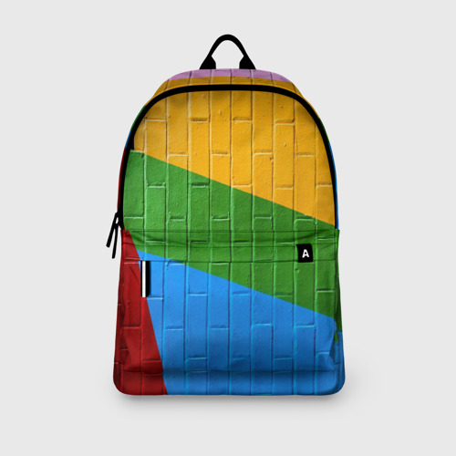 Рюкзак 3D с принтом Красочная стена, вид сбоку #3