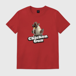 Мужская футболка хлопок Chicken Gun glossy figurine