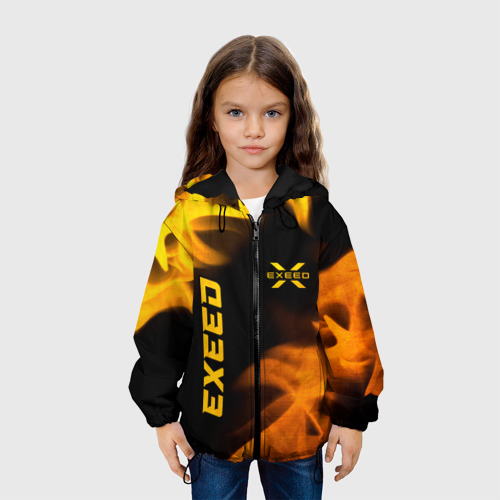 Детская куртка 3D Exeed - gold gradient: надпись, символ, цвет черный - фото 4