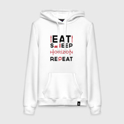 Женская толстовка хлопок Надпись: eat sleep Horizon repeat