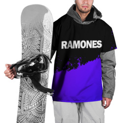 Накидка на куртку 3D Ramones purple grunge