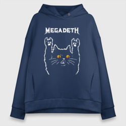 Женское светящееся худи Megadeth rock cat