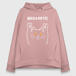 Женское светящееся худи Megadeth rock cat