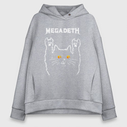 Женское светящееся худи Megadeth rock cat