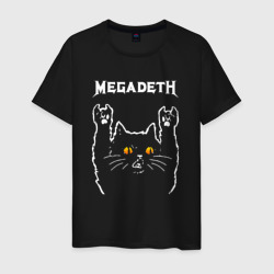 Megadeth rock cat – Светящаяся мужская футболка с принтом купить со скидкой в -20%