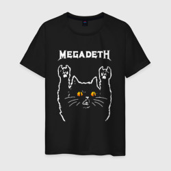 Мужская футболка хлопок Megadeth rock cat