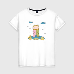 Женская футболка хлопок Космонавт доброта