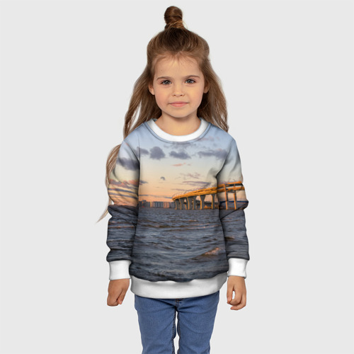 Детский свитшот 3D Санкт-Петербург: Финский залив вид с Васильевского острова, цвет 3D печать - фото 7