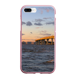 Чехол для iPhone 7Plus/8 Plus матовый Санкт-Петербург: Финский залив вид с Васильевского острова