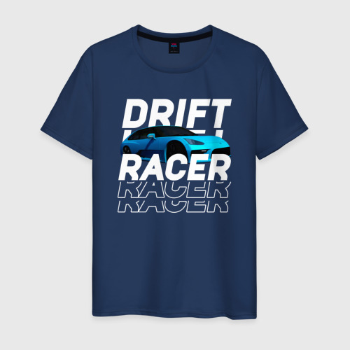 Мужская футболка хлопок Drift racer beamng, цвет темно-синий