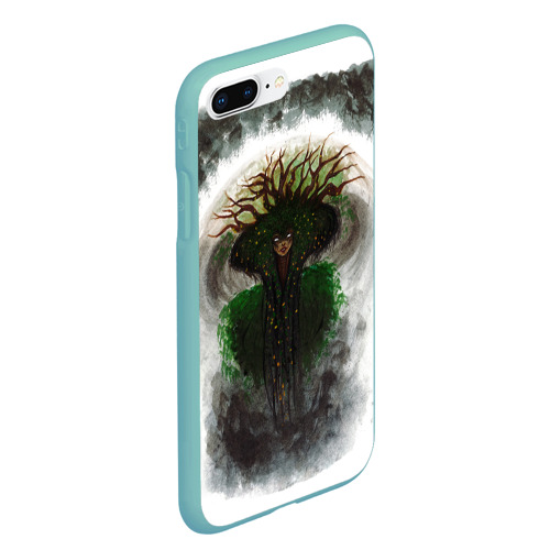 Чехол для iPhone 7Plus/8 Plus матовый Ведьма из леса на фоне еловых ветвей, цвет мятный - фото 3