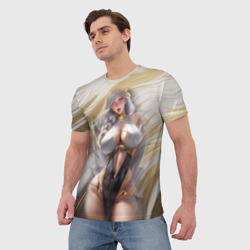 Мужская футболка 3D Аниме девушка в фэнтази костюме - фото 2