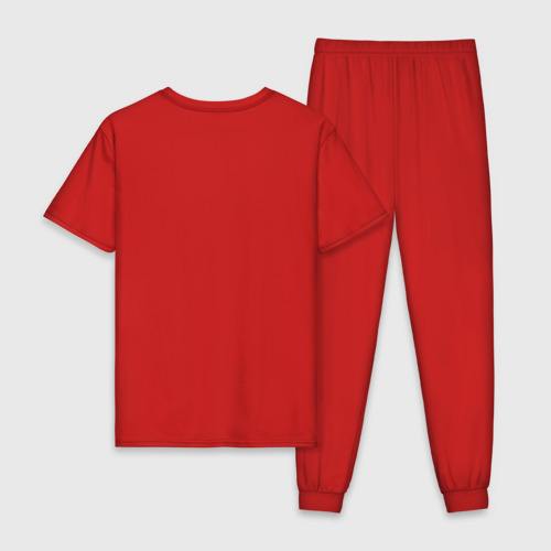 Мужская пижама хлопок 1975 подлинный винтаж - оригинальные детали, цвет красный - фото 2