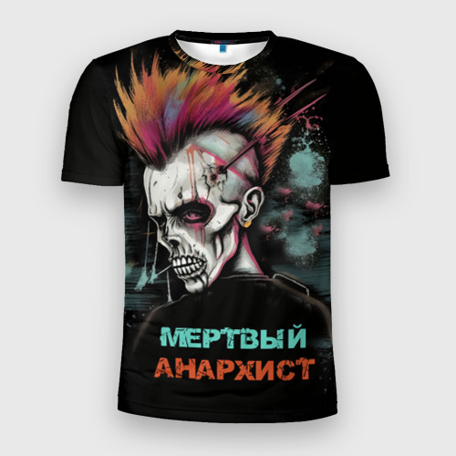 Мужская футболка 3D Slim Мертвый анархист, цвет 3D печать