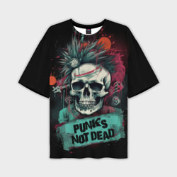 Мужская футболка oversize 3D Punks not dead