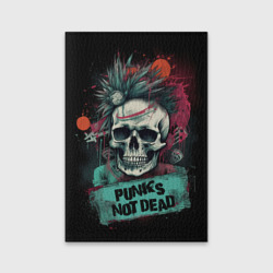 Обложка для паспорта матовая кожа Punks not dead