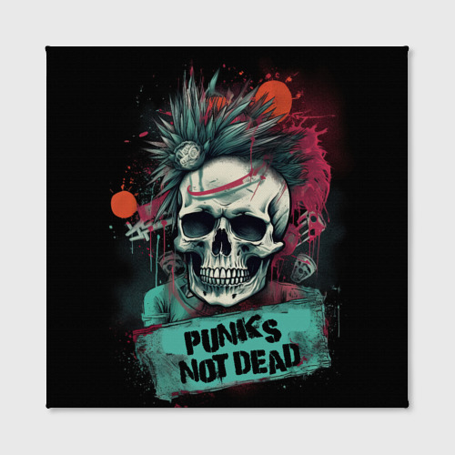 Холст квадратный Punks not dead, цвет 3D печать - фото 2