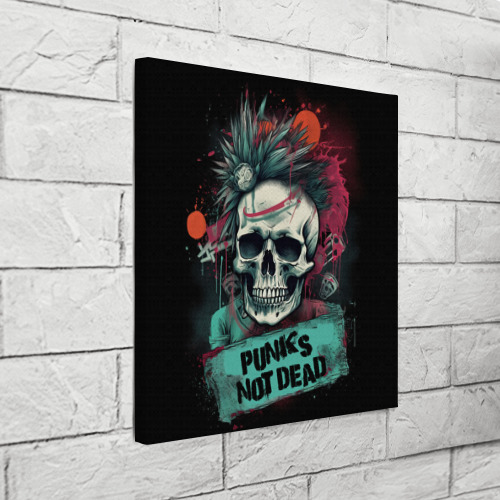 Холст квадратный Punks not dead, цвет 3D печать - фото 3