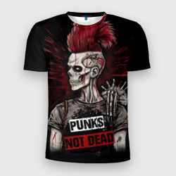 Мужская футболка 3D Slim Punks not      dead