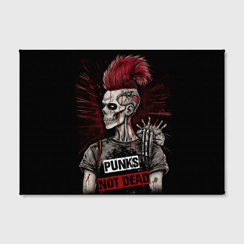 Холст прямоугольный Punks not      dead, цвет 3D печать - фото 2