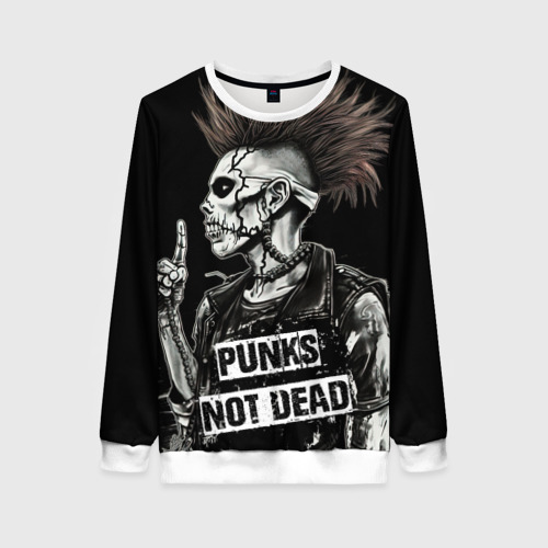 Женский свитшот 3D Punks    not dead, цвет 3D печать