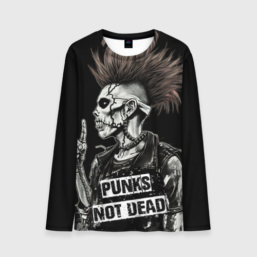 Мужской лонгслив 3D Punks    not dead, цвет 3D печать