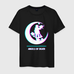Мужская футболка хлопок Символ Angels of Death в стиле glitch
