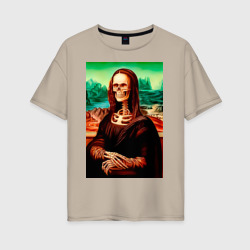 Женская футболка хлопок Oversize Mona skeleton