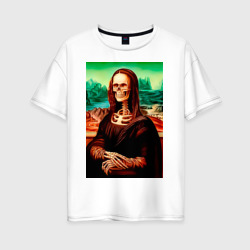 Женская футболка хлопок Oversize Mona skeleton