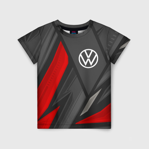Детская футболка 3D Volkswagen sports racing, цвет 3D печать