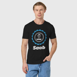 Мужская футболка хлопок Saab в стиле Top Gear - фото 2