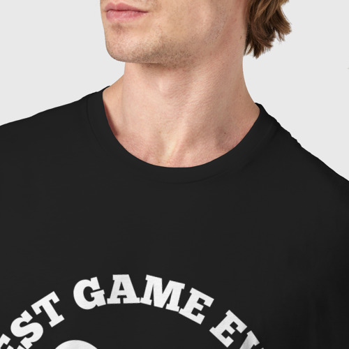 Мужская футболка хлопок Символ Destiny и круглая надпись best game ever, цвет черный - фото 6