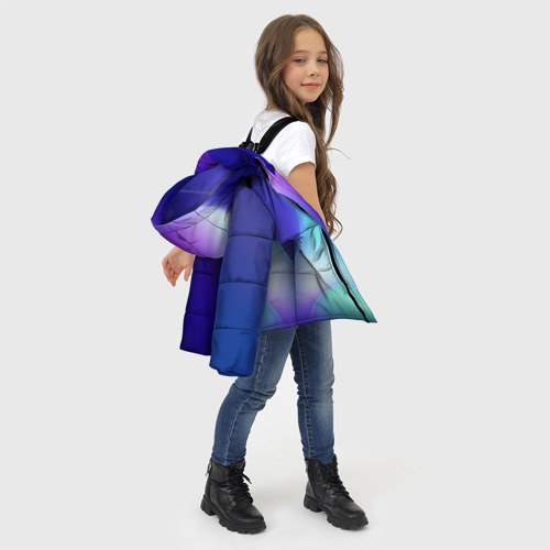 Зимняя куртка для девочек 3D с принтом PUBG northern cold, фото #4