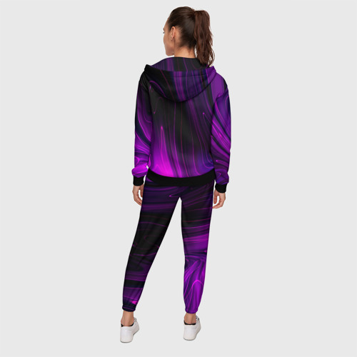 Женский костюм 3D с принтом Hollywood Undead violet plasma, вид сзади #2