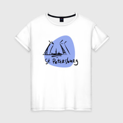 St Petersburg – Женская футболка хлопок с принтом купить со скидкой в -20%