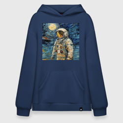 Худи SuperOversize хлопок Космонавт на луне в стиле Ван Гог