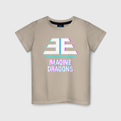 Светящаяся детская футболка Imagine Dragons glitch rock