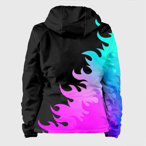 Женская куртка 3D Motorhead неоновый огонь, цвет черный - фото 2
