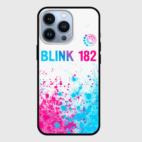 Чехол для iPhone 13 Pro Blink 182 neon gradient style: символ сверху