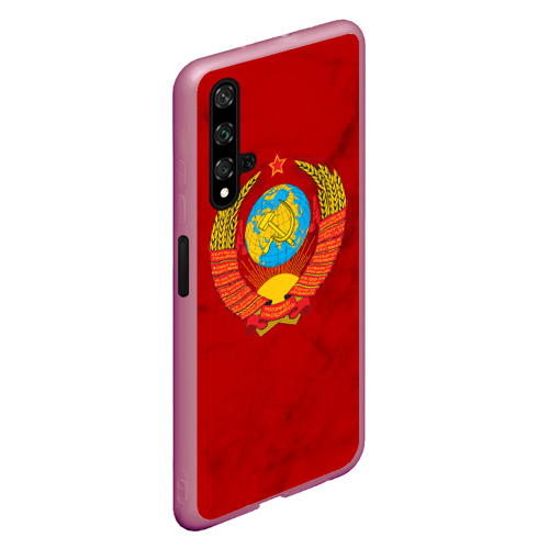 Чехол для Honor 20 Герб Советского Союза, цвет малиновый - фото 3