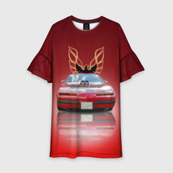 Детское платье 3D Американский спорткар Pontiac Firebird