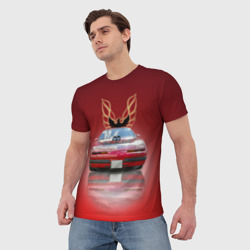 Мужская футболка 3D Американский спорткар Pontiac Firebird - фото 2