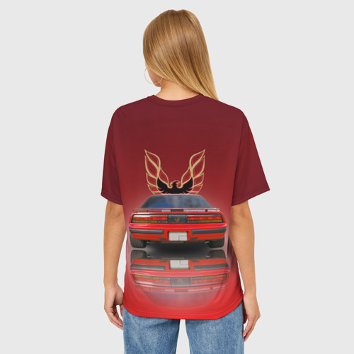 Женская футболка oversize 3D Американский спорткар Pontiac Firebird, цвет 3D печать - фото 4