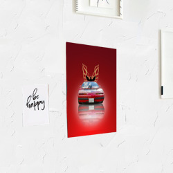 Постер с принтом Американский спорткар Pontiac Firebird для любого человека, вид спереди №3. Цвет основы: белый