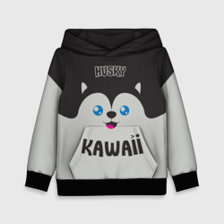 Детская толстовка 3D Kawaii Husky