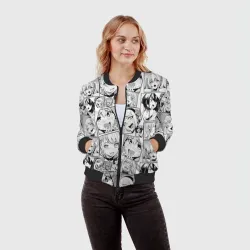 Женский бомбер 3D Anime hentai ahegao - фото 2