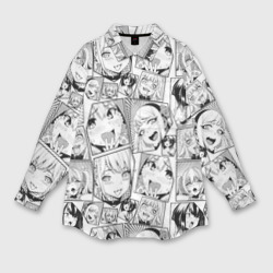 Женская рубашка oversize 3D Anime hentai ahegao