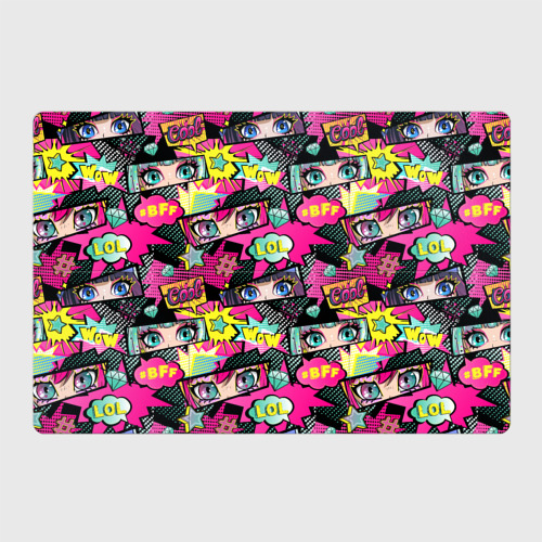 Магнитный плакат 3Х2 Глаза аниме-девушки: pop-art pattern