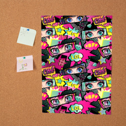 Постер Глаза аниме-девушки: pop-art pattern - фото 2